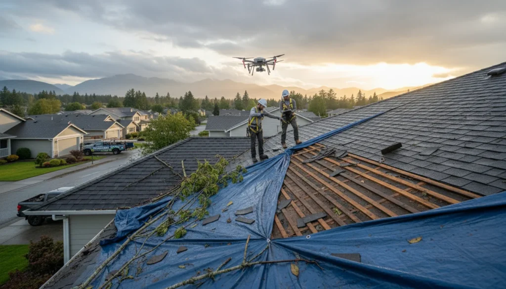 Roof Storm Damage in Olympia: Repair or Replace?
