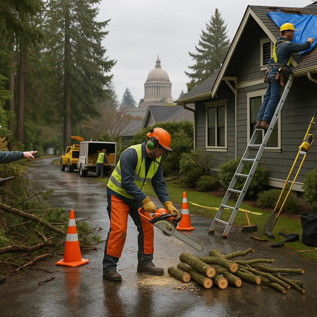 Wind Damage Cleanup in Olympia: Step-by-Step Process